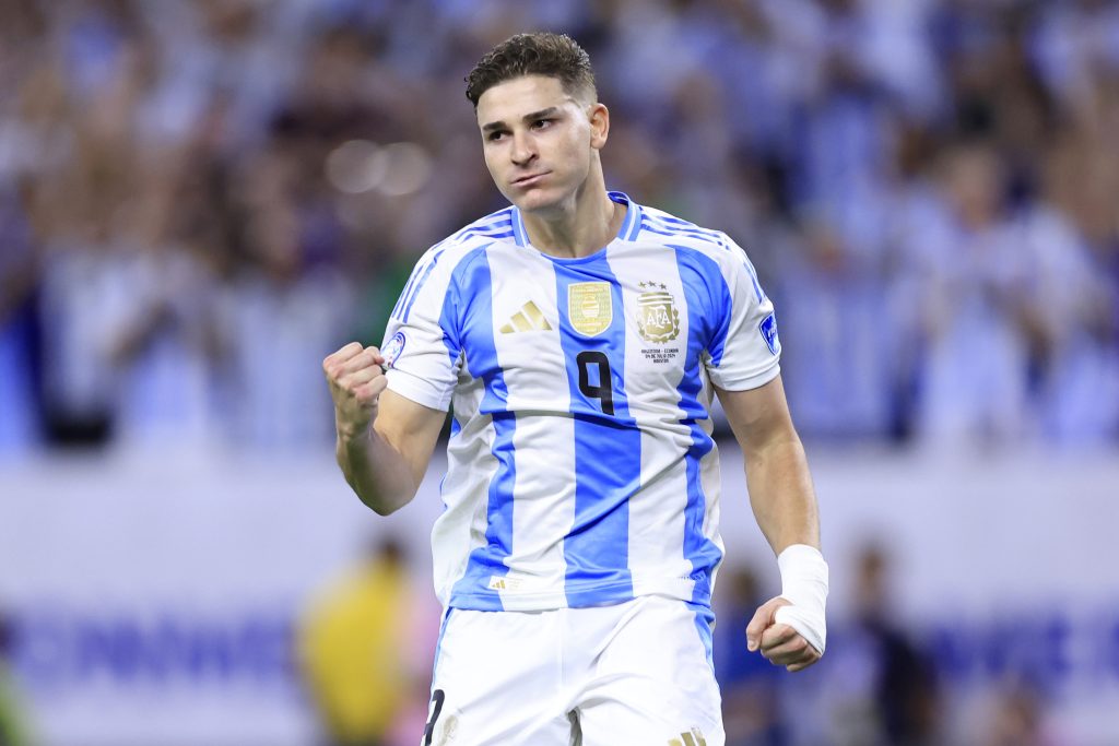 Julián Álvarez lleva un solo gol en la Copa América. (Getty)